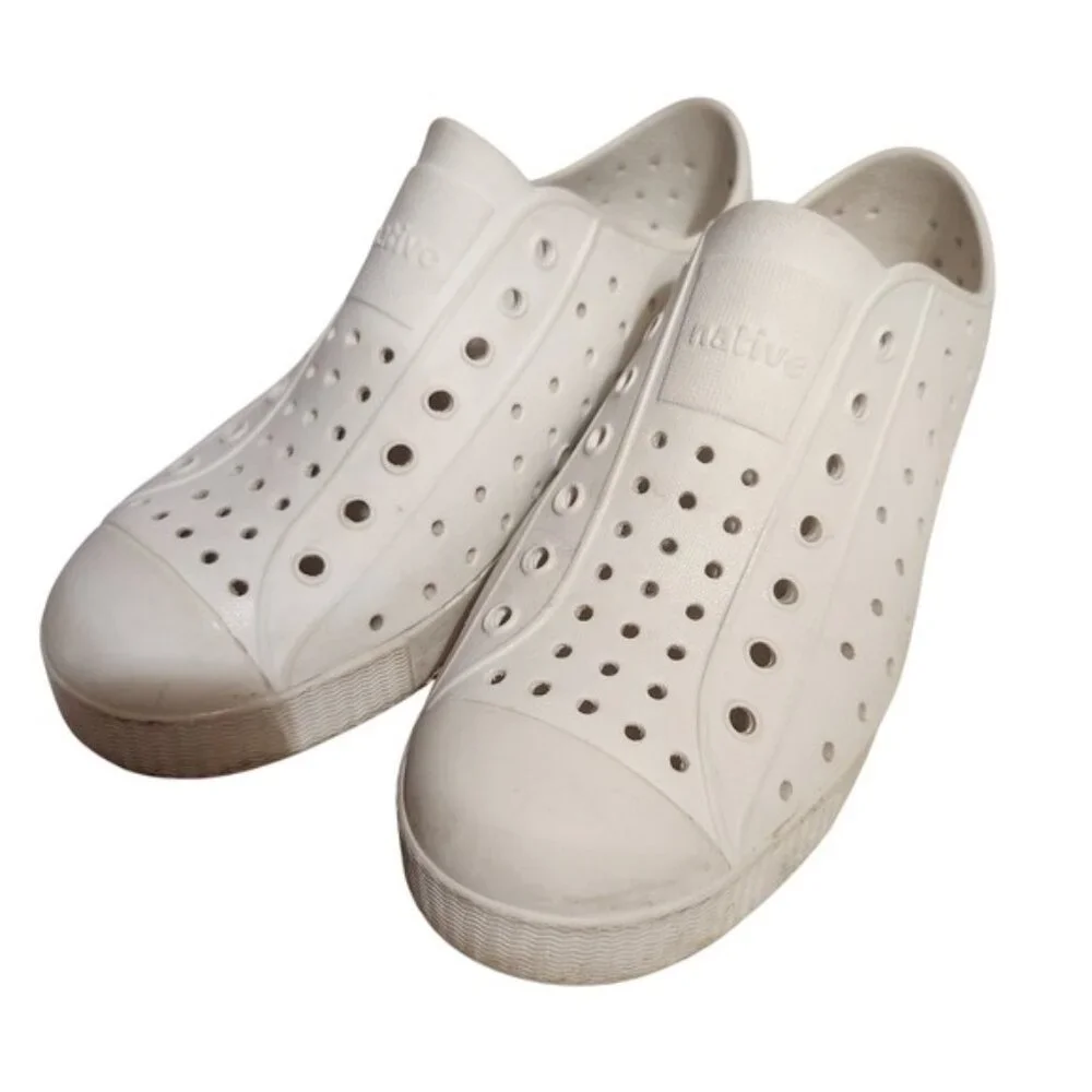 Native Shoes Jefferson White‎ Rubber Water Shoes Kids Size J3
